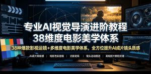 专业AI视觉导演进阶教程，38种爆款影视运镜+多维度电影美学体系，全方位提升AI成片高级感与镜头质感-沧海聊项目