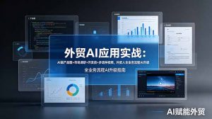 外贸AI应用实战：AI做产品图+市场调研+开发信+多语种视频，外贸人全业务流程AI升级-沧海聊项目