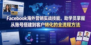 Facebook海外营销实战技能，助学员掌握从账号搭建到客户转化的全流程方法-沧海聊项目
