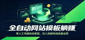 全自动网站模板躺赚：零人工沟通自动变现，日入高额利润流量运营-沧海聊项目