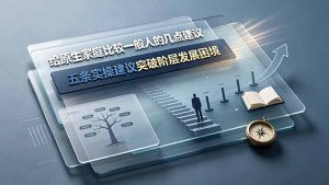 付费文章：给原生家庭比较一般人的几点建议，五条实操建议突破阶层发展困境-沧海聊项目
