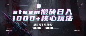 steam搬砖日入1000+核心玩法，副业的不二之选，收益已经十分稳定-沧海聊项目