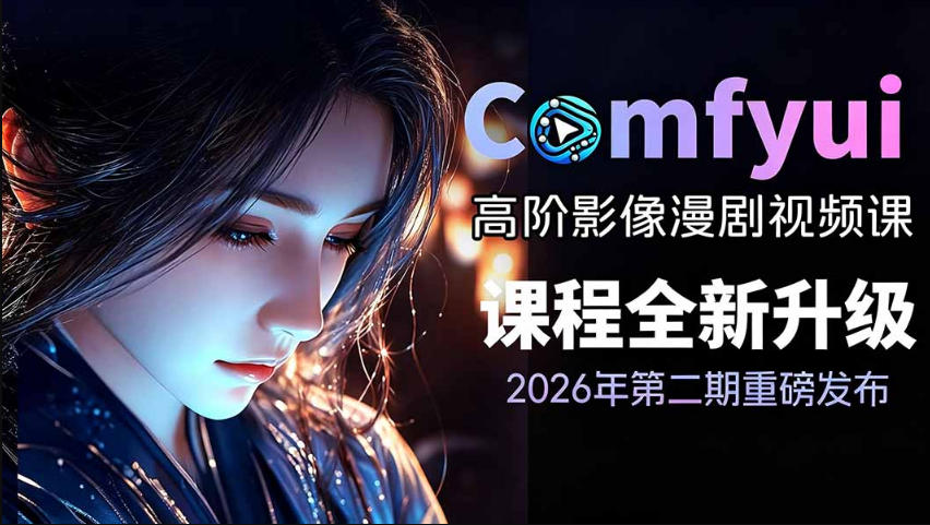 2026新版ComfyUI漫剧动画全流程实战课，0基础入门到进阶全流程动态漫，轻松实现流量变现-沧海聊项目