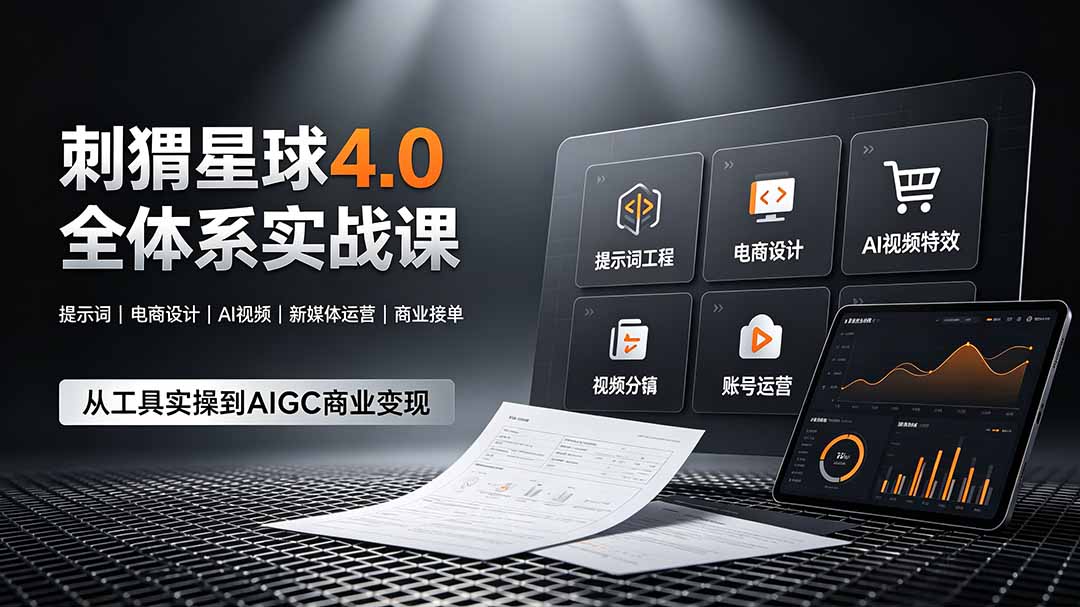 刺猬星球4.0全体系实战课，覆盖提示词工程、电商设计、AI视频特效与新媒体运营，一站式掌握AIGC商业核心技能-沧海聊项目