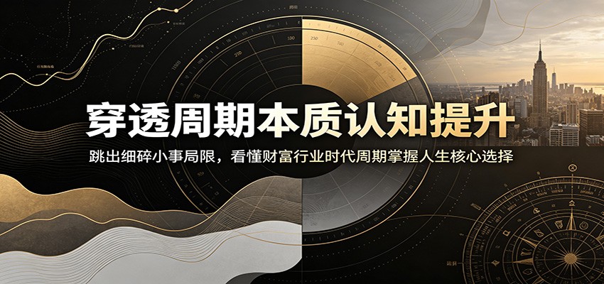 穿透周期本质认知提升：跳出细碎小事局限，看懂财富行业时代周期掌握人生核心选择-沧海聊项目
