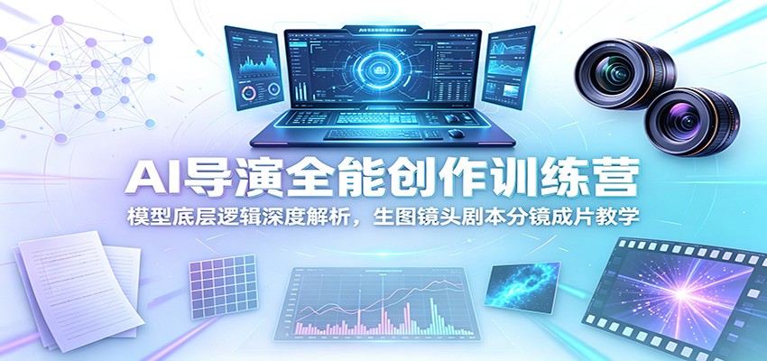 AI导演全能创作训练营：模型底层逻辑深度解析，生图镜头剧本分镜成片教学-沧海聊项目