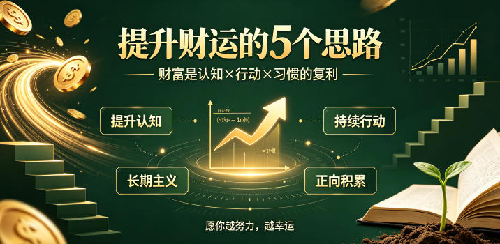 付费文章：提升财运的5个思路——财富是认知x行动x习惯的复利，愿你越努力，越幸运-沧海聊项目