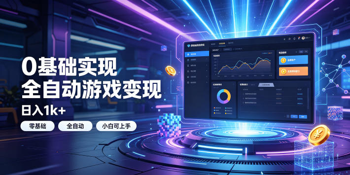 0基础实现全自动游戏变现，日入1k+，小白直接上手搞钱！【揭秘】-沧海聊项目