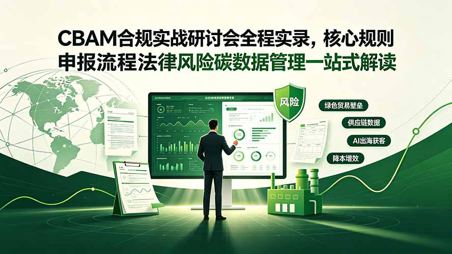 CBAM合规实战研讨会全程实录，核心规则申报流程法律风险碳数据管理一站式解读-沧海聊项目