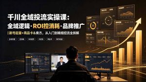 千川全域投流实操课:全域逻辑·ROI控消耗·品牌推广|新号起量+商品卡&乘方,从入门到精细控流全拆解-沧海聊项目