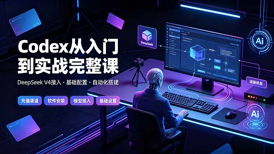 Codex从入门到实战完整课｜充值·安装·接入DeepSeek，记忆·插件·Skill·CLI·MCP全拆解-沧海聊项目
