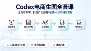 Codex电商生图全套课｜全自动SOP，批量产出主图/海报/小红书封面素材-沧海聊项目