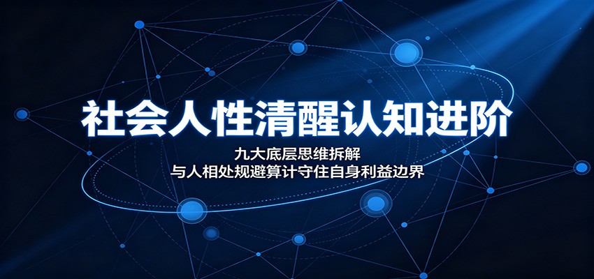 社会人性清醒认知进阶：九大底层思维拆解，与人相处规避算计守住自身利益边界-沧海聊项目