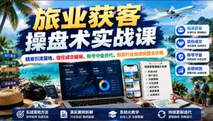旅业获客操盘术实战课|精准引流落地、信任成交破局、账号守盘迭代、旅游行业业绩突围全攻略-沧海聊项目