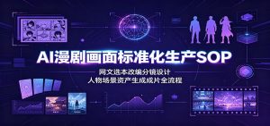 AI漫剧画面标准化生产SOP：网文选本改编分镜设计，人物场景资产生成成片全流程-沧海聊项目