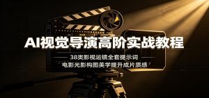 AI视觉导演高阶实战教程：38类影视运镜全套提示词，电影光影构图美学提升成片质感-沧海聊项目