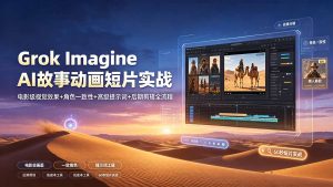 Grok Imagine AI故事动画短片实战：电影级视觉效果+角色一致性+高级提示词+后期剪辑全流程-沧海聊项目