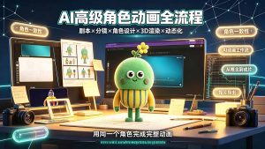 AI高级角色动画全流程：剧本×分镜×角色设计×3D渲染×动态化，从概念到成片一站式教学-沧海聊项目