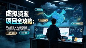 虚拟资源项目全攻略：平台搭建×关键词挖掘×AI原创文章×钩子视频×多平台SEO排名-沧海聊项目