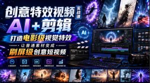 创意特效视频实战课，AI+剪辑打造电影级视觉特效，让普通素材变成刷屏级创意短视频-沧海聊项目