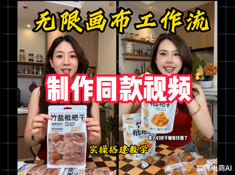 无限画布工作流一键复刻爆款带货视频，实操搭建，操作简单-沧海聊项目