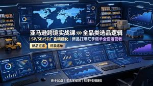 亚马逊跨境实战课：全品类选品逻辑｜SP/SB/SD广告精细化｜新品打爆旺季爆单全套运营教程-沧海聊项目
