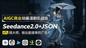 AIGC商业动画漫剧实战班-更新：Seedance2.0+JSON分镜大师，做出能接单的广告片-沧海聊项目