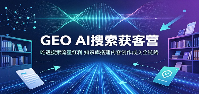 GEO AI搜索获客营：吃透搜索流量红利，知识库搭建内容创作成交全链路-沧海聊项目