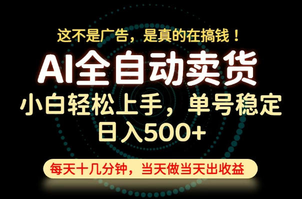 这不是广告，是真的在搞钱！当天做，当天变现，单号日入稳定500+，长期稳定可做！【揭秘】-沧海聊项目