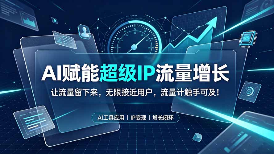 AI赋能超级IP流量增长：让流量留下来，无限接近用户，流量计触手可及！-沧海聊项目