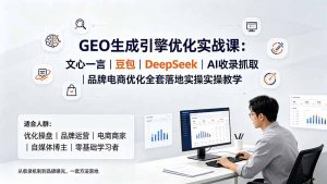GEO生成引擎优化实战课：文心一言｜豆包｜DeepSeek｜AI收录抓取｜品牌电商优化全套落地实操教学-沧海聊项目