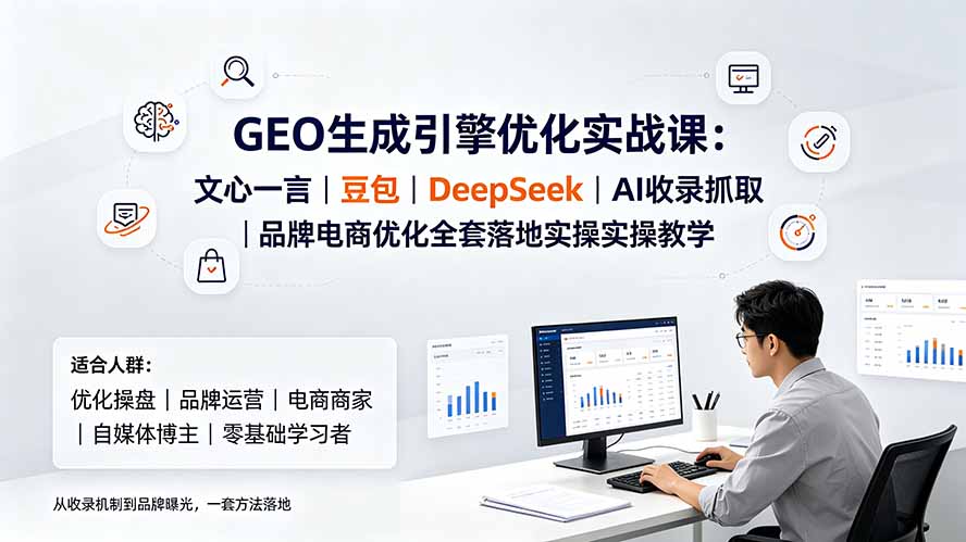 GEO生成引擎优化实战课：文心一言｜豆包｜DeepSeek｜AI收录抓取｜品牌电商优化全套落地实操教学-沧海聊项目