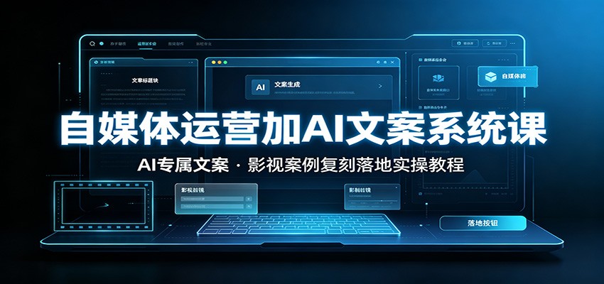 自媒体运营加AI文案系统课：：AI专属文案，影视案例复刻落地实操教程-沧海聊项目