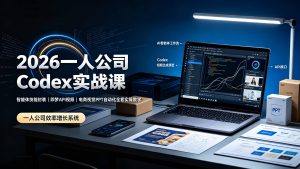 2026一人公司Codex实战课◆智能体技能封装｜即梦API视频｜电商视觉PPT自动化全套实操教学-沧海聊项目