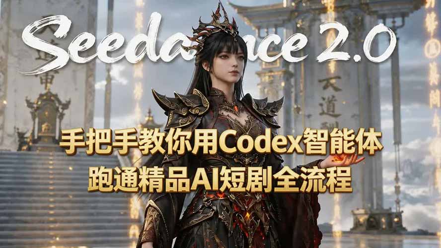 手把手教你用Seedance2.0+Codex智能体跑通精品AI短剧全流程(附3种skill技能-沧海聊项目