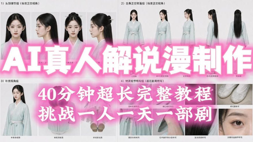 2026年AI真人解说漫剧自动批量化制作教程，40分钟超长完整，自动批量化制作，挑战一人一天一部剧！-沧海聊项目