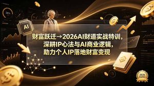 财富跃迁→2026AI财道实战特训，深耕IP心法与AI商业逻辑，助力个人IP落地财富变现-沧海聊项目