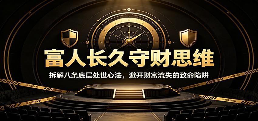 富人长久守财思维：拆解八条底层处世心法，避开财富流失的致命陷阱-沧海聊项目