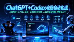 ChatGPT+Codex电脑自动化课:环境搭建×三大核心实战×全场景应用拓展×AI自主操控电脑×零基础上手-沧海聊项目