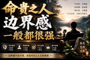 付费文章：命贵之人，边界感一般都很强-沧海聊项目