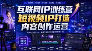 互联网IP训练营，短视频IP打造，内容创作运营-沧海聊项目