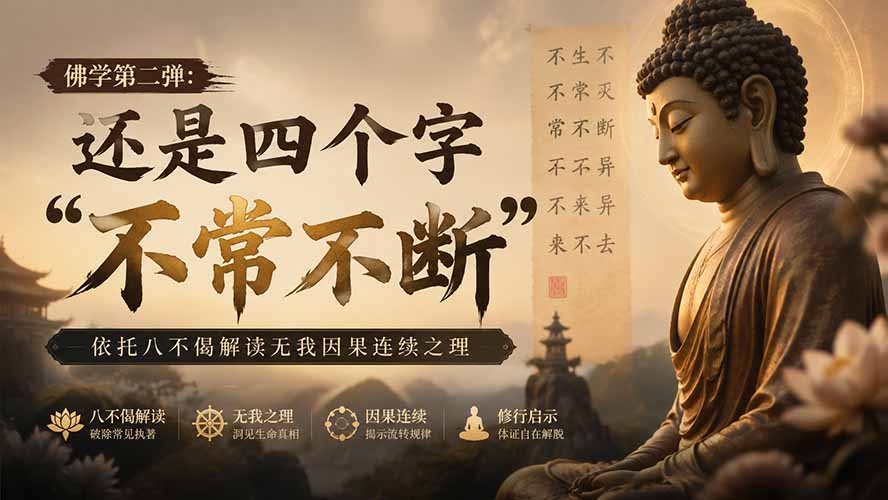 付费文章：佛学第二弹：还是四个字“不常不断”依托八不偈解读无我因果连续之理-沧海聊项目