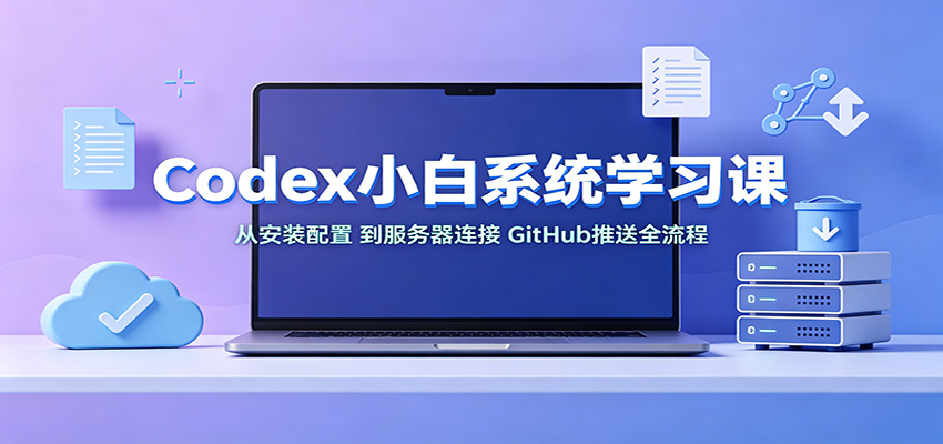 Codex小白系统学习课：小从安装配置，到服务器连接、GitHub推送全流程-沧海聊项目