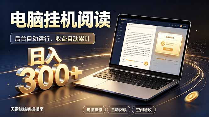 看小说也有收益？自动化流程，轻松日入300+-沧海聊项目