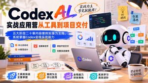 Codex AI实战应用营从工具到项目交付；五大阶段二十章内容案例实操为主线，系统掌握Codex全栈实战能力-沧海聊项目
