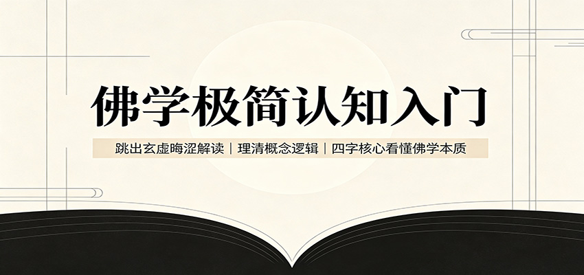 佛学极简认知入门：跳出玄虚晦涩解读，理清概念逻辑，四字核心看懂佛学本质-沧海聊项目