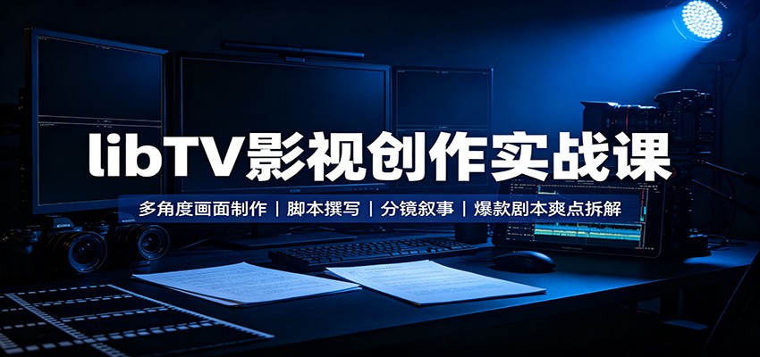 libTV影视创作实战课：多角度画面制作，脚本撰写，分镜叙事，爆款剧本爽点拆解-沧海聊项目