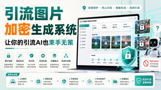 引流图片加密生成系统，让你的引流AI也束手无策-沧海聊项目