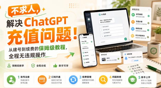 不求人，解决ChatGPT充值问题！从建号到续费的保姆级教程，全程无违规操作-沧海聊项目