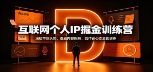 互联网个人IP掘金训练营：底层本质认知，选题内容拆解，创作者心态全套训练-沧海聊项目